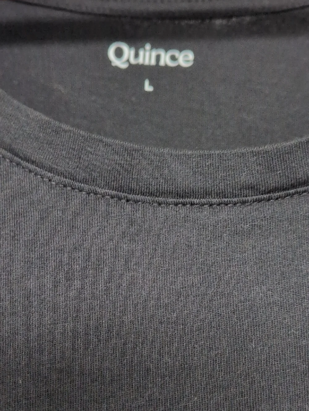 Quince Cotton Modal Scoop Neck Tee Shirt Womens Size Large Black Short Sleeves - Picture 4 of 9